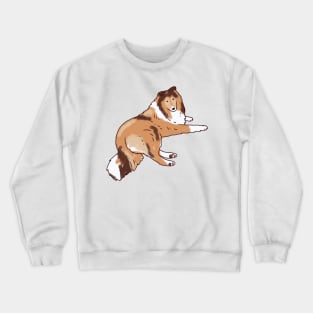 Collie rough dog sitting Crewneck Sweatshirt